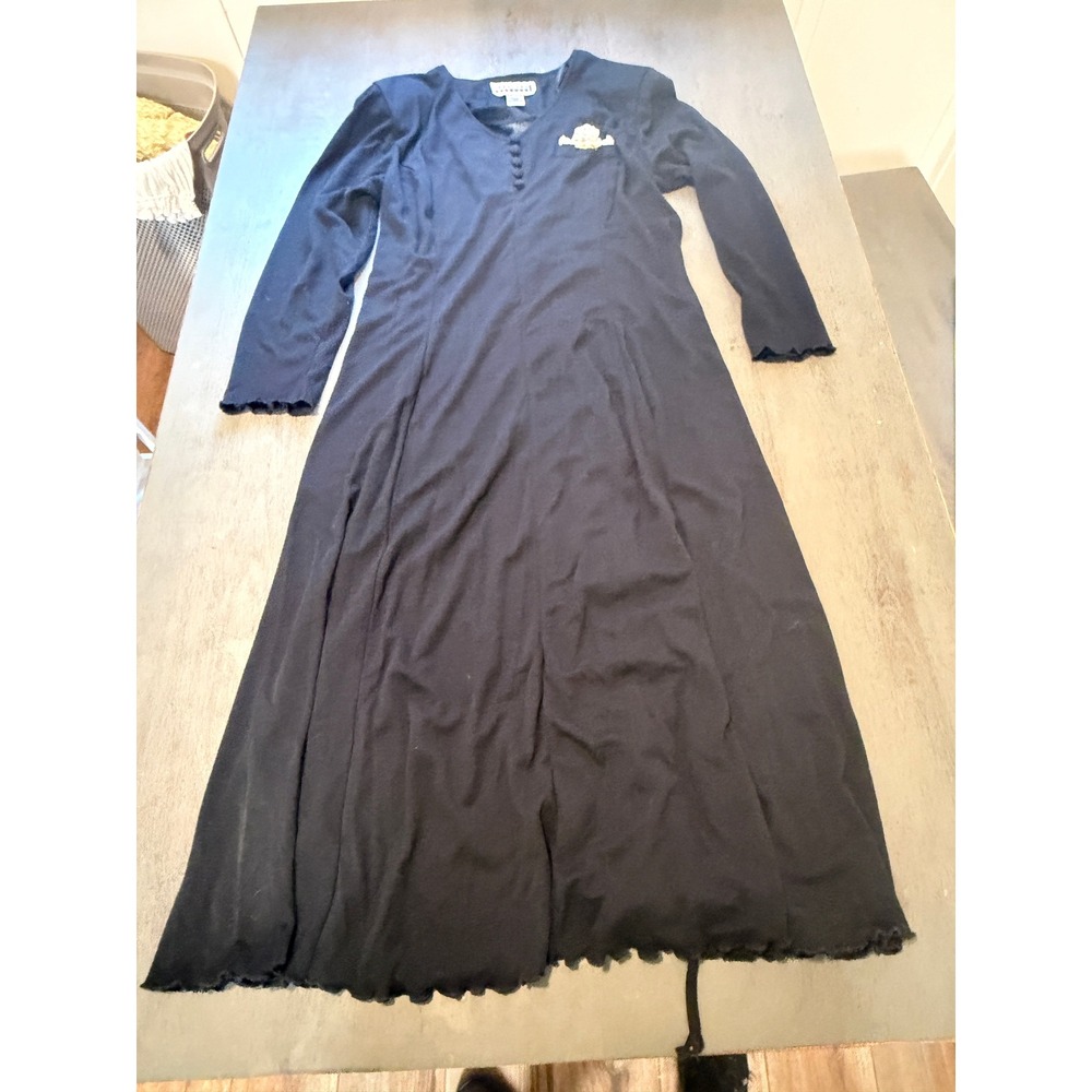 Carolina Colours II Vintage Black Maxi Dress Lace Pearl Detail Plus Size 20W